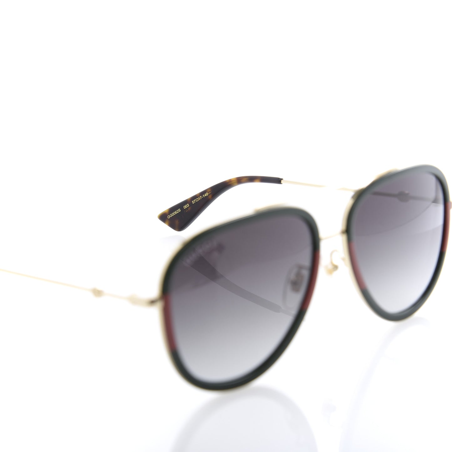 Acetate Web Aviator Sunglasses GG0062S Green Red