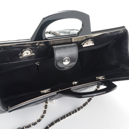 Chanel Glazed Calfskin Large CC Delivery Tote Black 5 of 7
