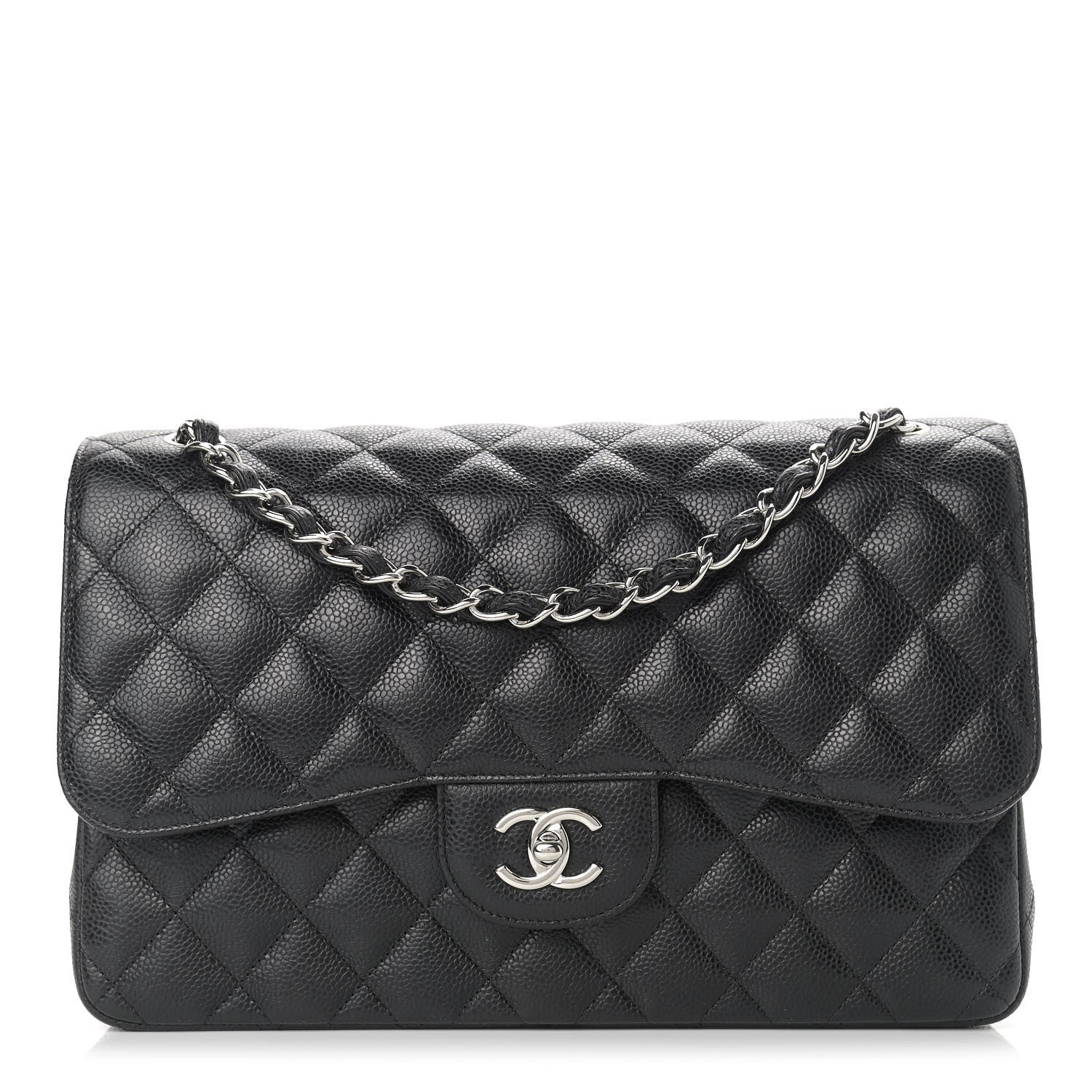 Chanel Caviar Quilted Jumbo Double Flap Black 1 of 11