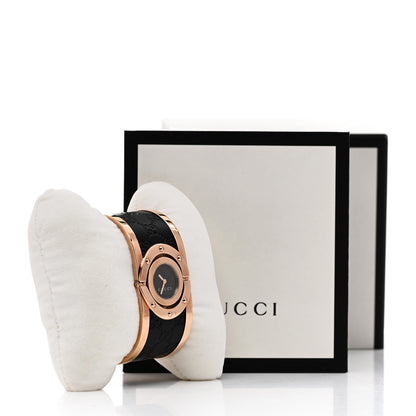 Gucci Stainless Steel Calfskin 33mm Twirl Quartz Watch Black 5 of 5
