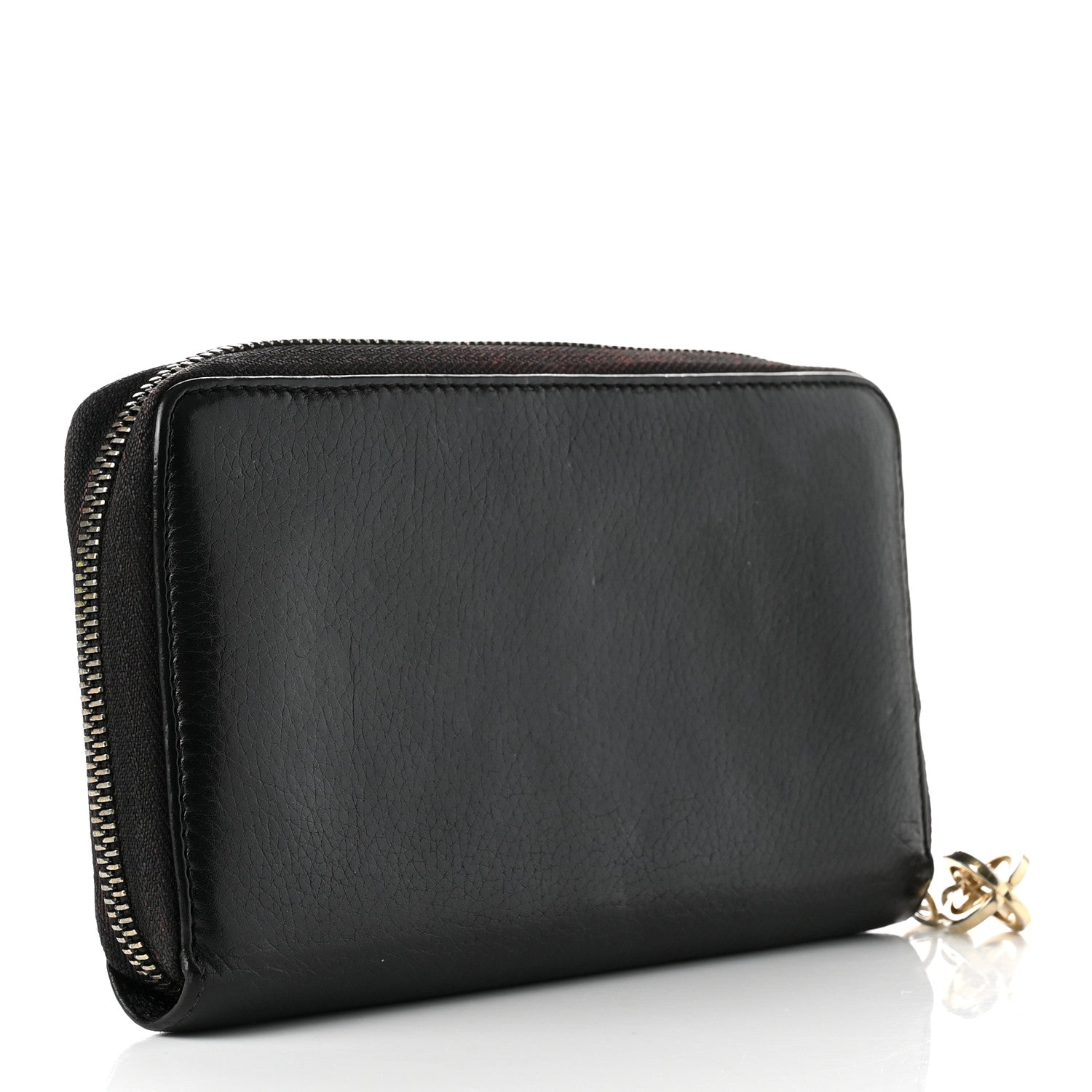 Gucci Pebbled Calfskin Soho Zip Around Wallet Black 3 of 10