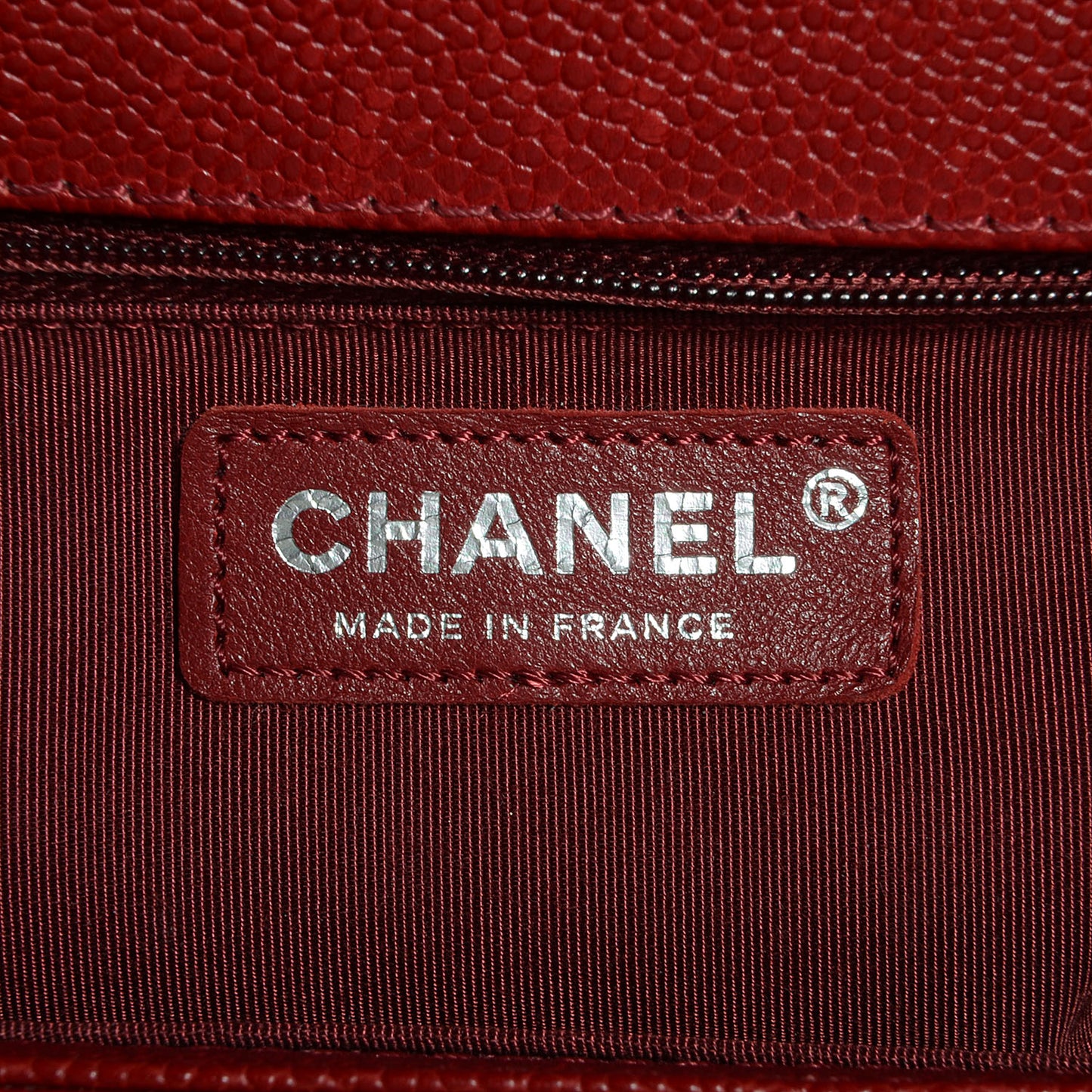 Caviar Quilted New Medium Boy Flap Dark Red