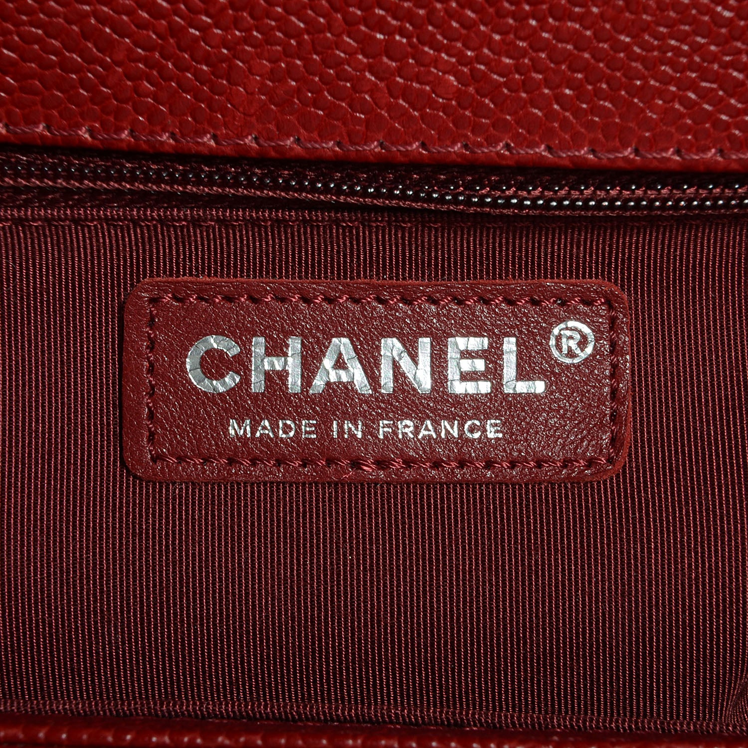 Chanel Caviar Quilted New Medium Boy Flap Dark Red 6 of 9