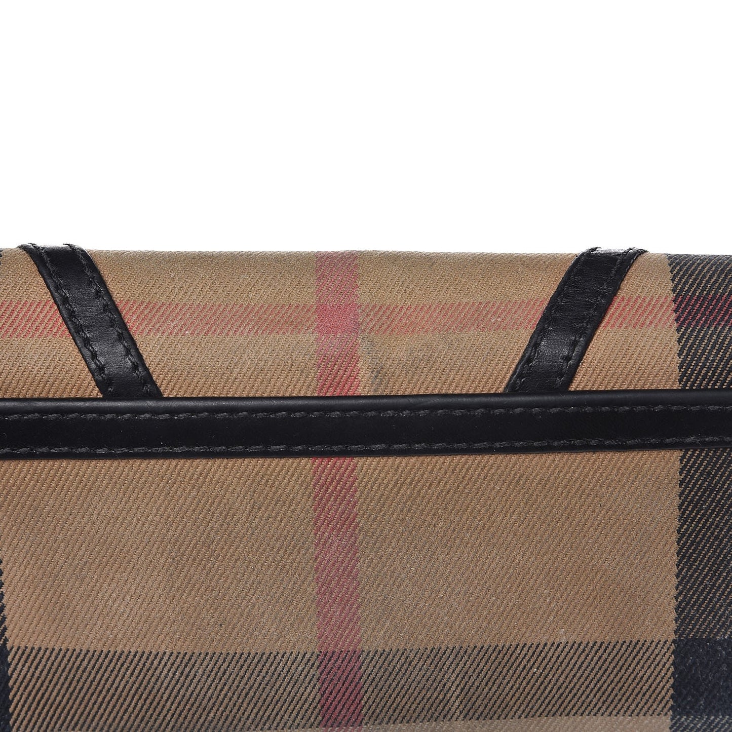 House Check Bridle Calfskin Penrose Continental Wallet Black