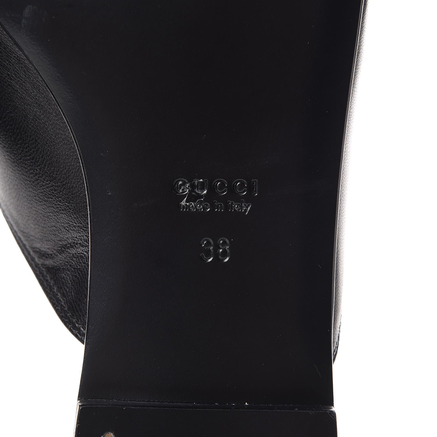 Gucci Malaga Kid Horsebit Slide Sandals 38 Black 6 of 8