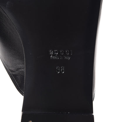 Gucci Malaga Kid Horsebit Slide Sandals 38 Black 6 of 8