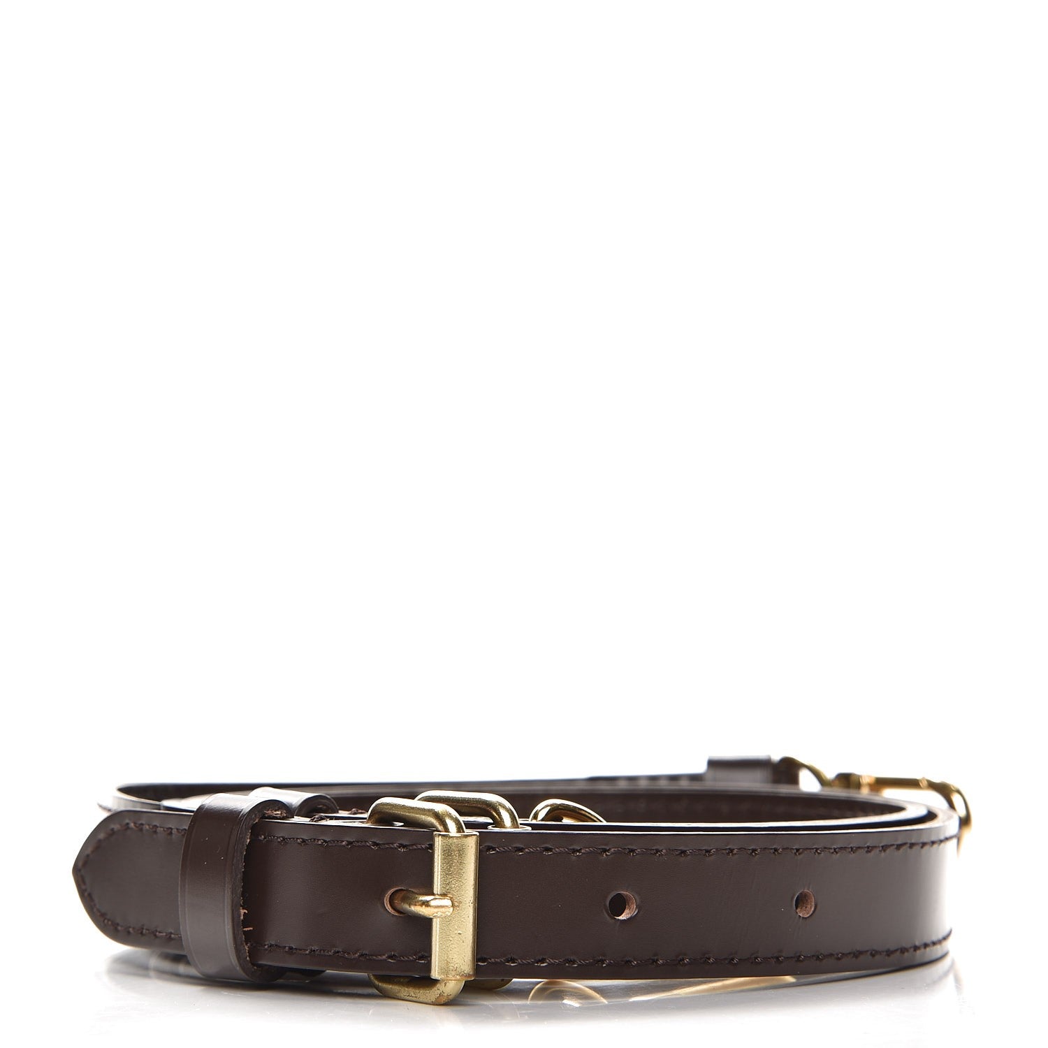 Louis Vuitton Calfskin 16mm Adjustable Shoulder Strap Brown 2 of 3