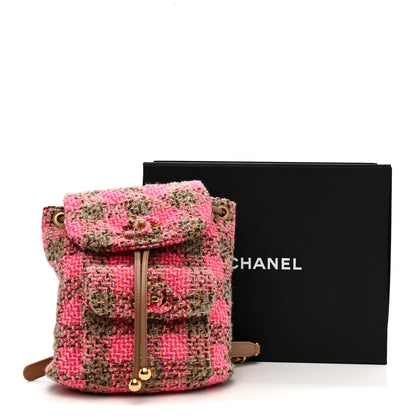 Chanel Wool Tweed Elegant Backpack Pink Brown 13 of 13