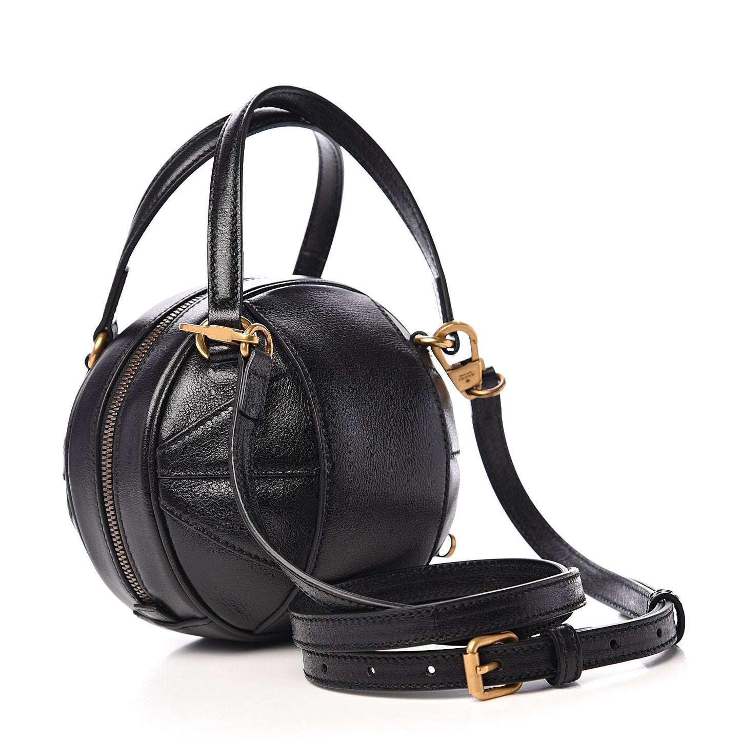 Piuma Lux Energy Mini Tifosa Basketball Shaped Shoulder Bag Black