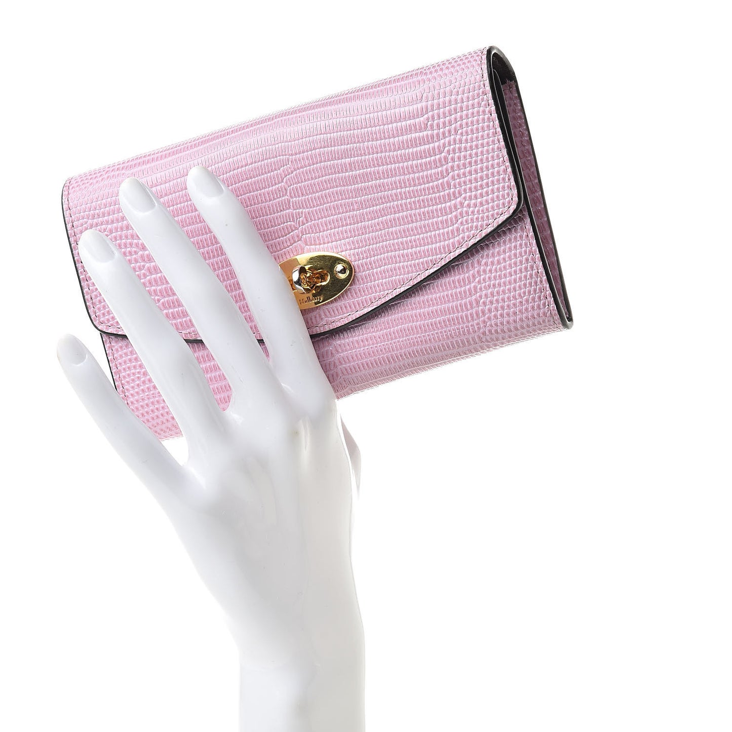 Lizard Calfskin Embossed Darley Wallet Blossom