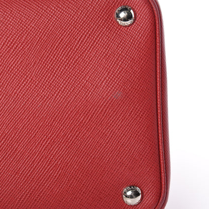 Prada Saffiano Cuir Twin Tote Fuoco 8 of 14