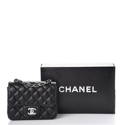 Chanel Lambskin Quilted Mini Square Flap Black 8 of 8