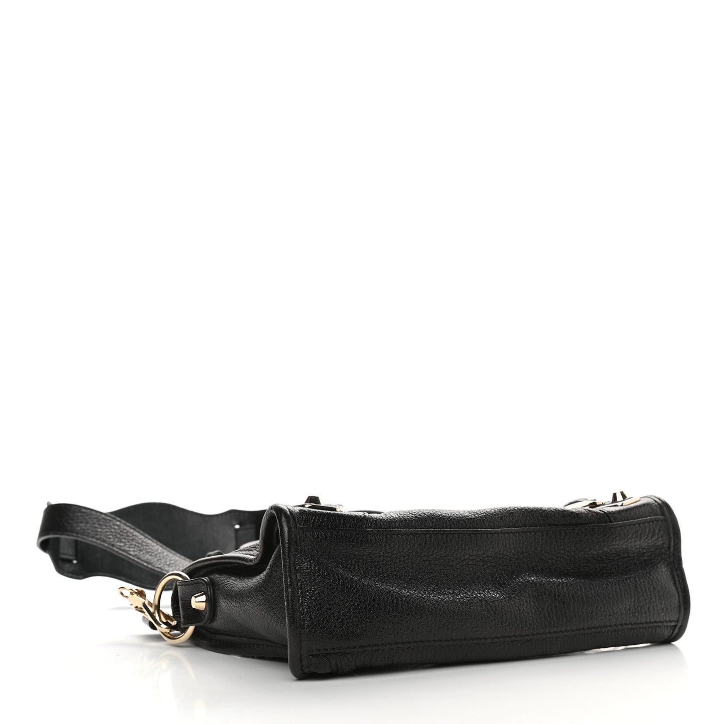 Chevre Gold Metallic Edge Hardware Mini City Black