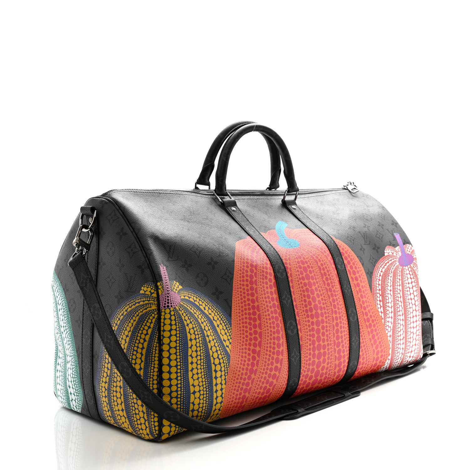 Louis Vuitton LV X YK Monogram Eclipse Reverse Pumpkin Keepall Bandouliere 55 Multicolor 2 of 11