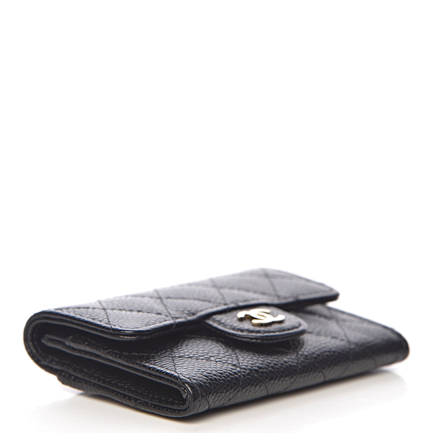 Chanel Caviar Quilted Flap Card Holder Wallet Black 4 of 8