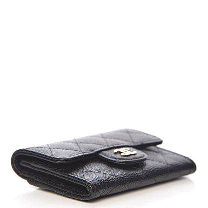 Chanel Caviar Quilted Flap Card Holder Wallet Black 4 of 8