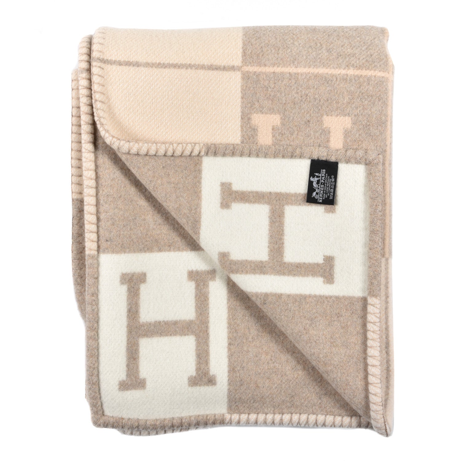 Hermes Wool Cashmere Avalon III Blanket Coco Camomille 2 of 3