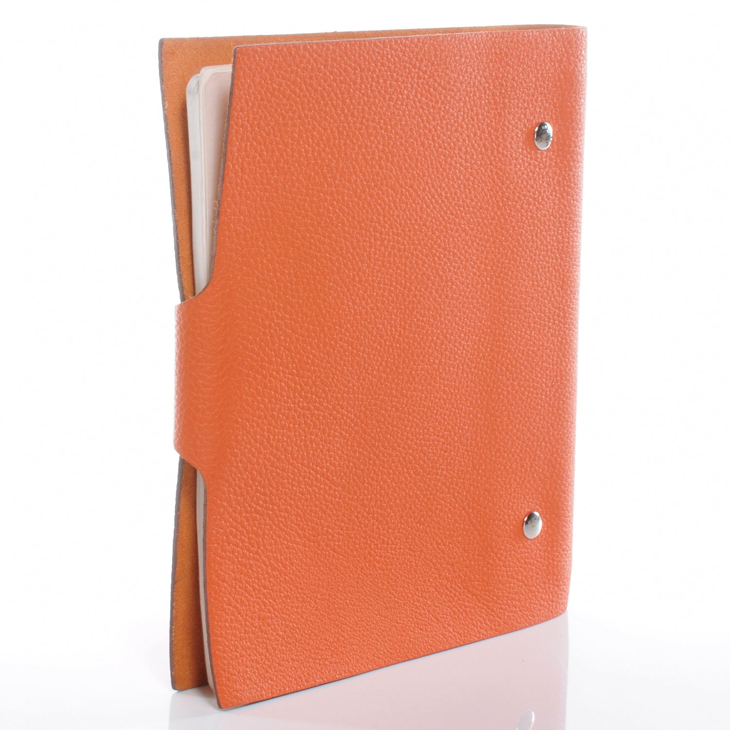Hermes Togo Ulysse MM Notebook Cover w Notepad Orange 3 of 6