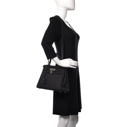 Hermes Taurillon Clemence Kelly Retourne 32 Black 2 of 12