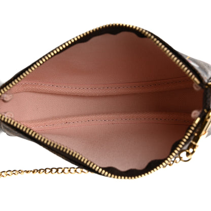 Louis Vuitton Damier Ebene 2020 Christmas Animation Big Wheel Mini Pochette Accessories Rose Ballerine 5 of 7