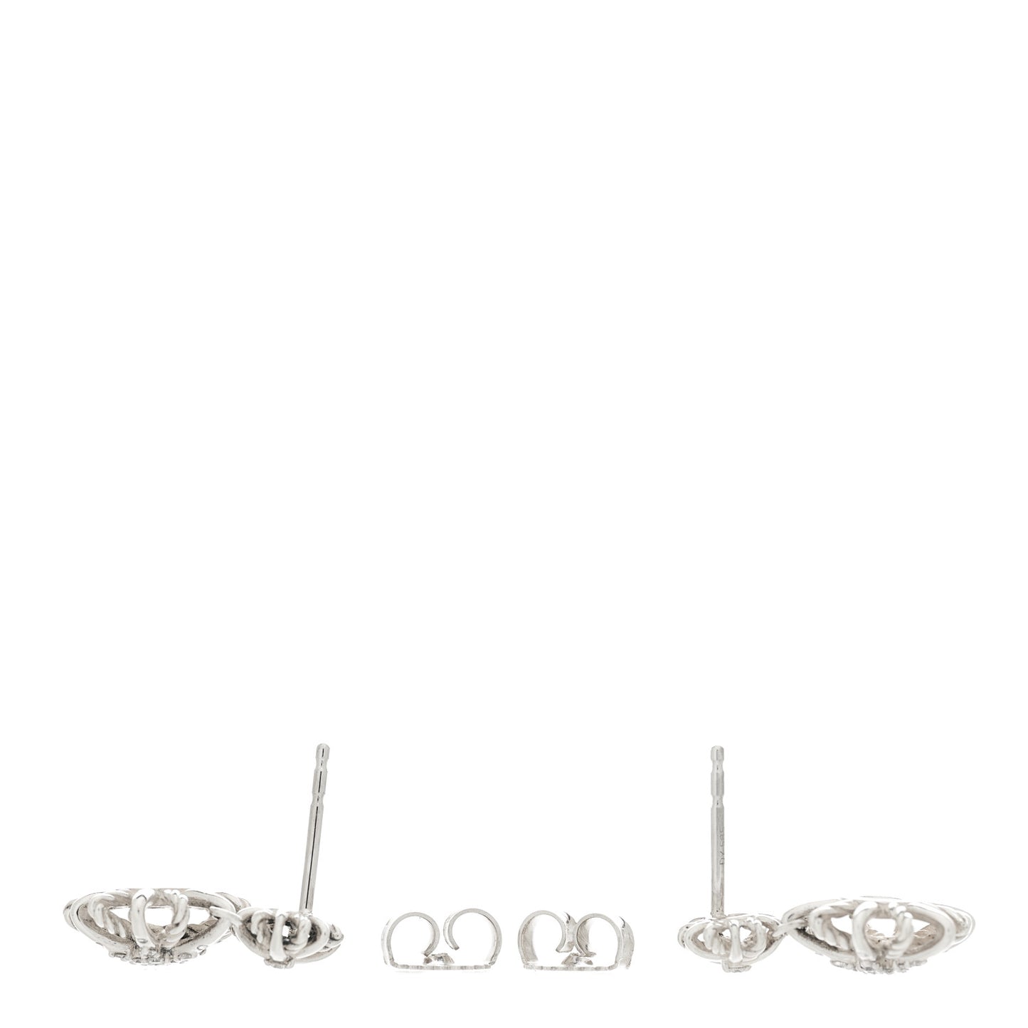 Sterling Silver Diamond Starburst Double Drop Earrings