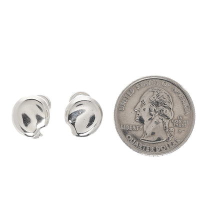 Tiffany Sterling Silver Elsa Peretti Nugget Clip-On Earrings 2 of 4
