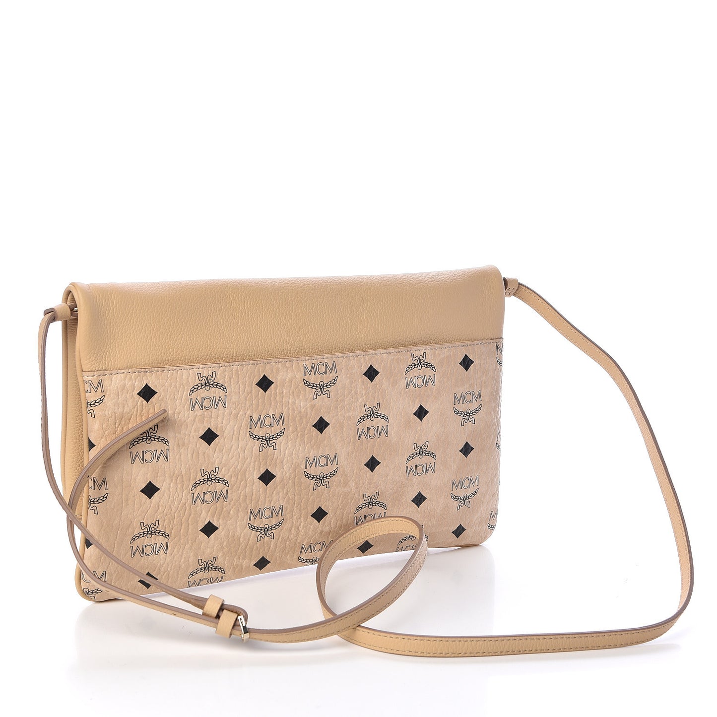 Visetos Corina Foldover Crossbody Bag Latte Beige