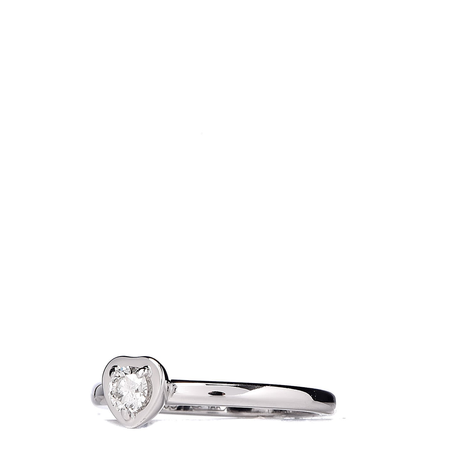 18K White Gold Diamond D'Amour Heart Ring 48 4.5