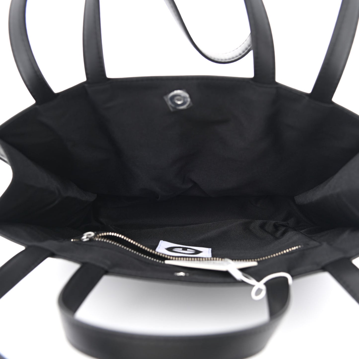 Vegan Leather Medium Shopping Bag Black