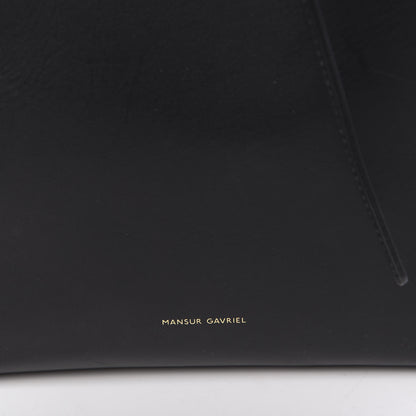 Mansur Gavriel Vegetable Tanned Calfskin Bucket Bag Black Argento 6 of 14