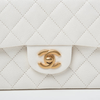 Chanel Caviar Quilted Mini Top Handle Rectangular Flap White 10 of 11