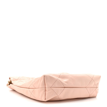 Chanel Shiny Calfskin Quilted Mini Chanel 22 Light Pink 4 of 10