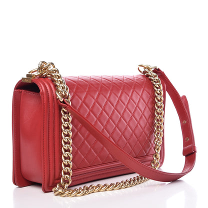 Chanel Lambskin Quilted New Medium Boy Flap Red 3 of 10