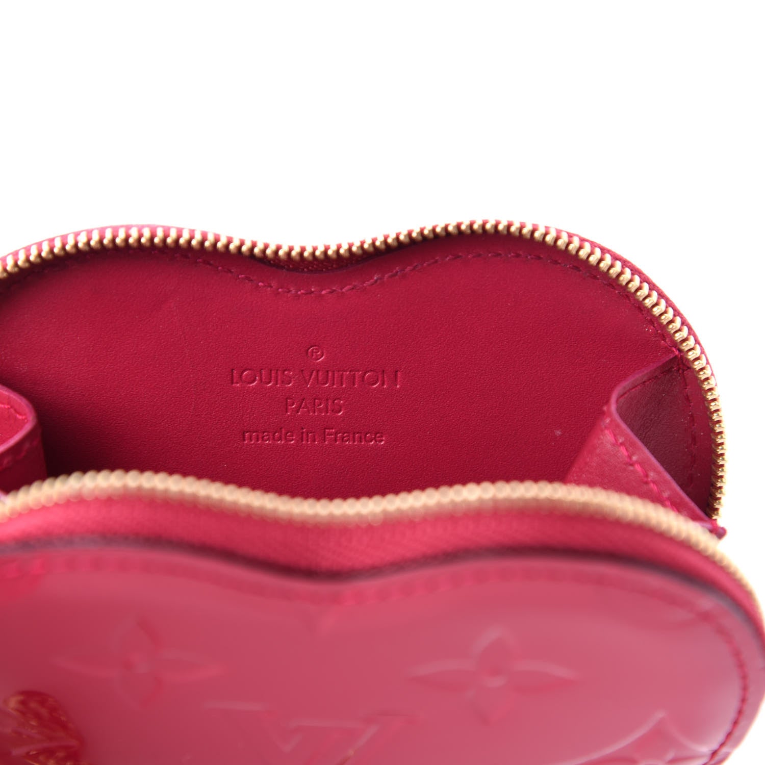 Louis Vuitton Vernis Heart Coin Purse Rose Indien 6 of 6