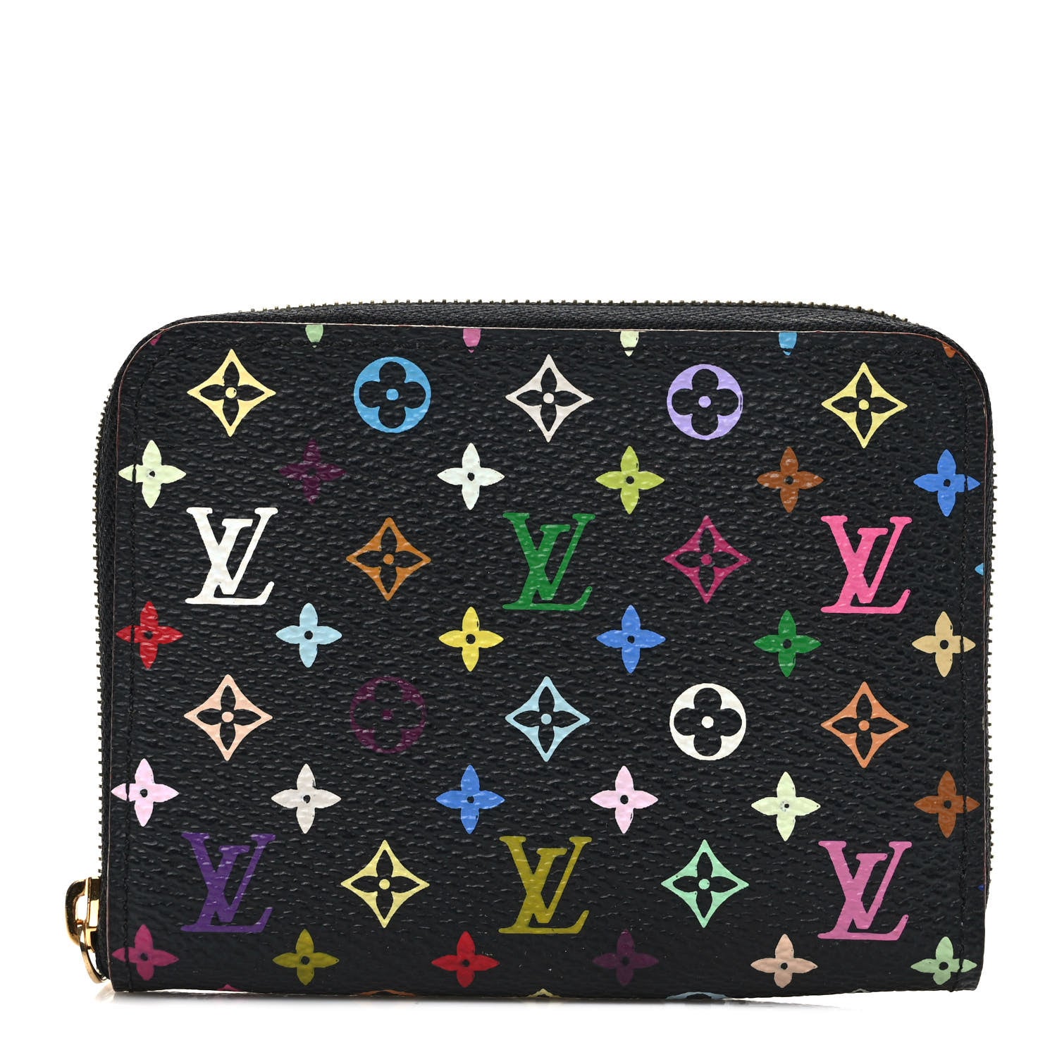 Louis Vuitton Monogram Multicolor Zippy Coin Purse Black Violet 1 of 6