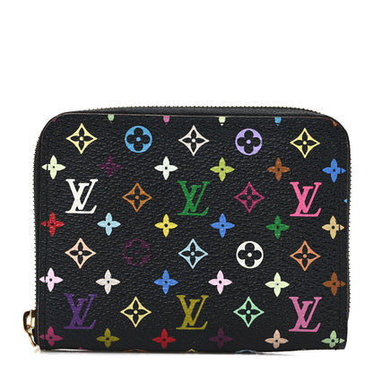 Louis Vuitton Monogram Multicolor Zippy Coin Purse Black Violet 1 of 6