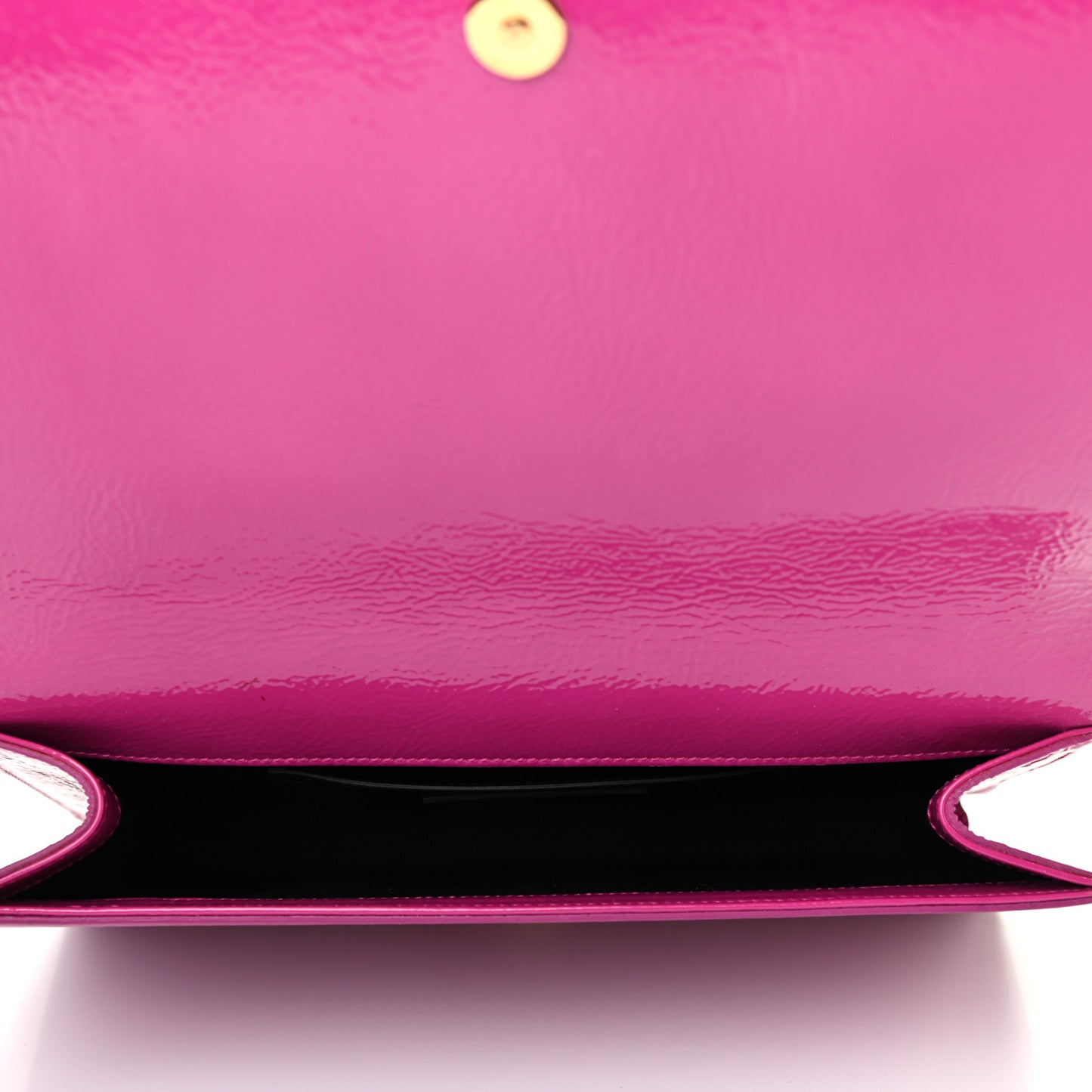 Textured Patent Classic Monogram Kate Clutch Electric Pink