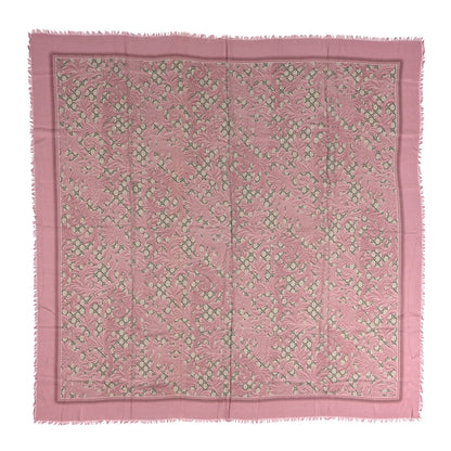 Gucci Modal Silk GG Monogram Big Arabesque Shawl Beige Pink 1 of 3