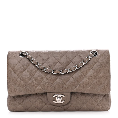 Chanel Caviar Quilted Medium Double Flap Grey 1 of 12