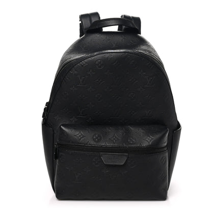 Louis Vuitton Calfskin Shadow Monogram Discovery Backpack PM Black 1 of 8