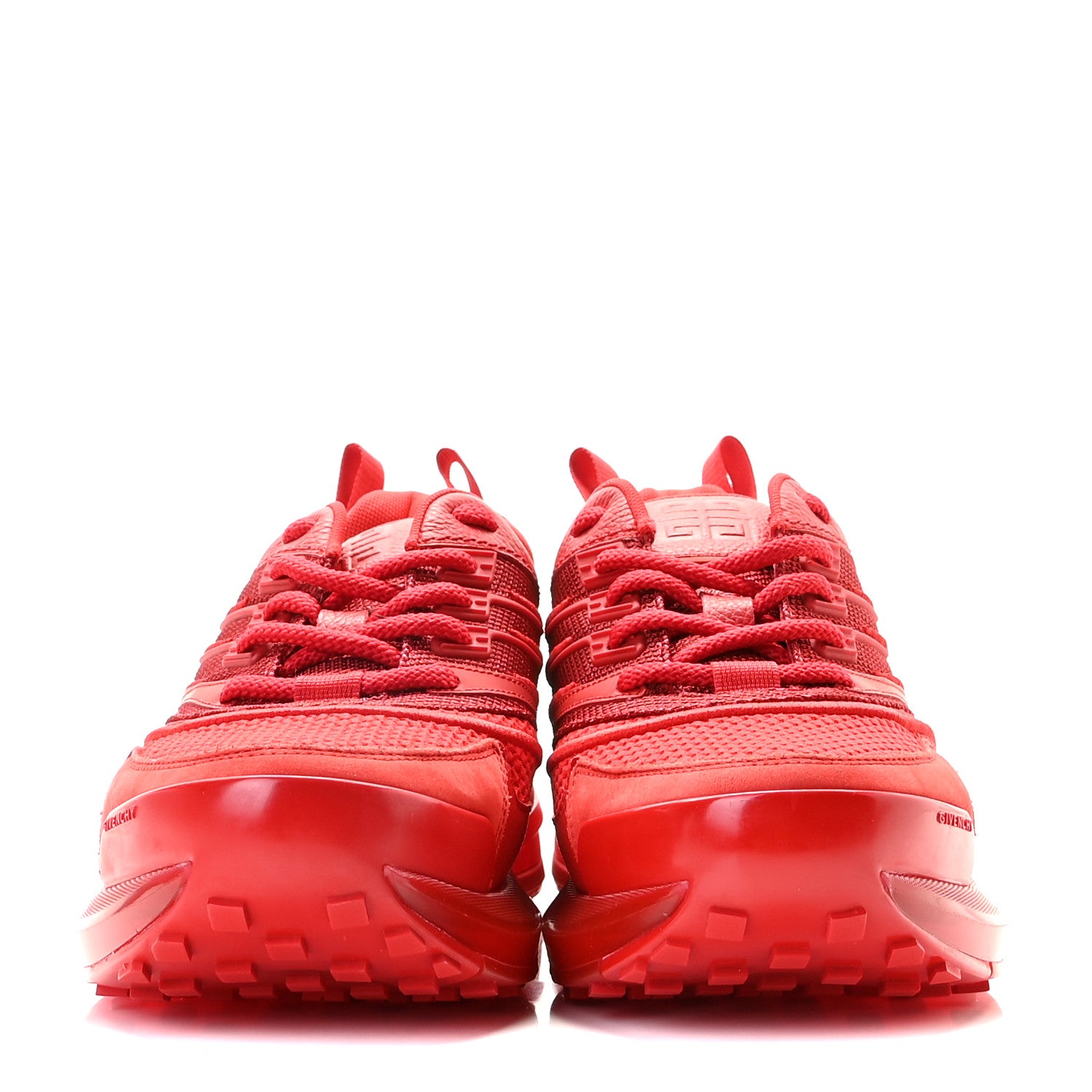 Givenchy Calfskin Mesh Technical Canvas Mens GIV 1 Sneakers 40 Red 3 of 11