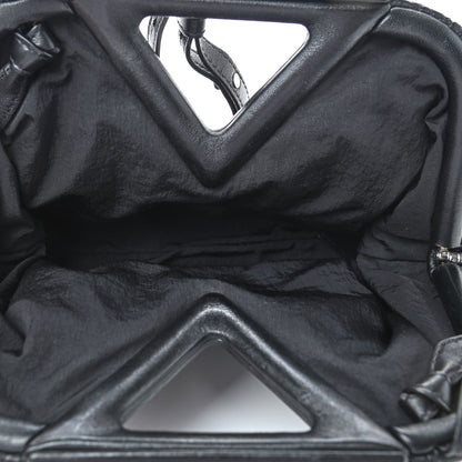Bottega Veneta Lambskin Knit Small The Point Triangle Bag Black 4 of 6