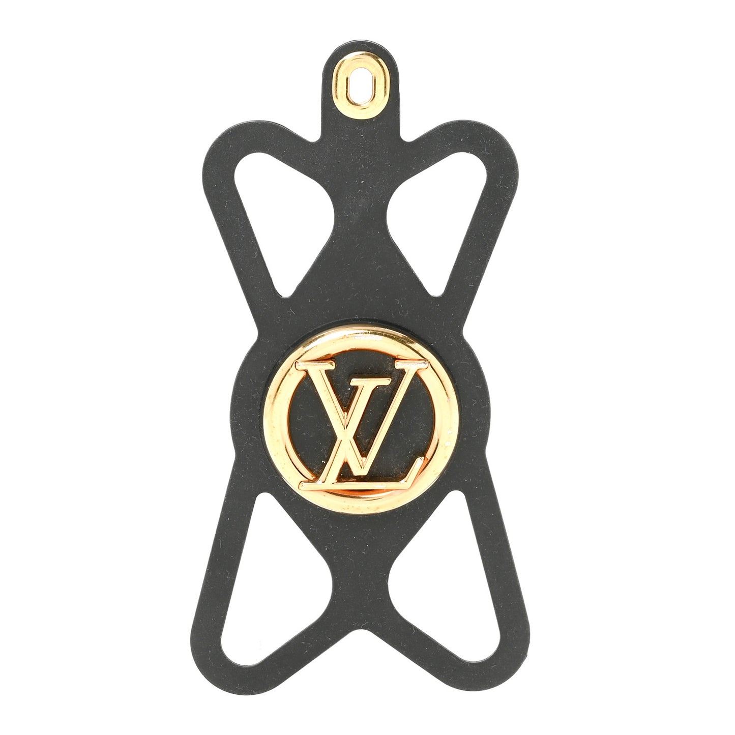Monogram Silicone Louise Phone Holder Black