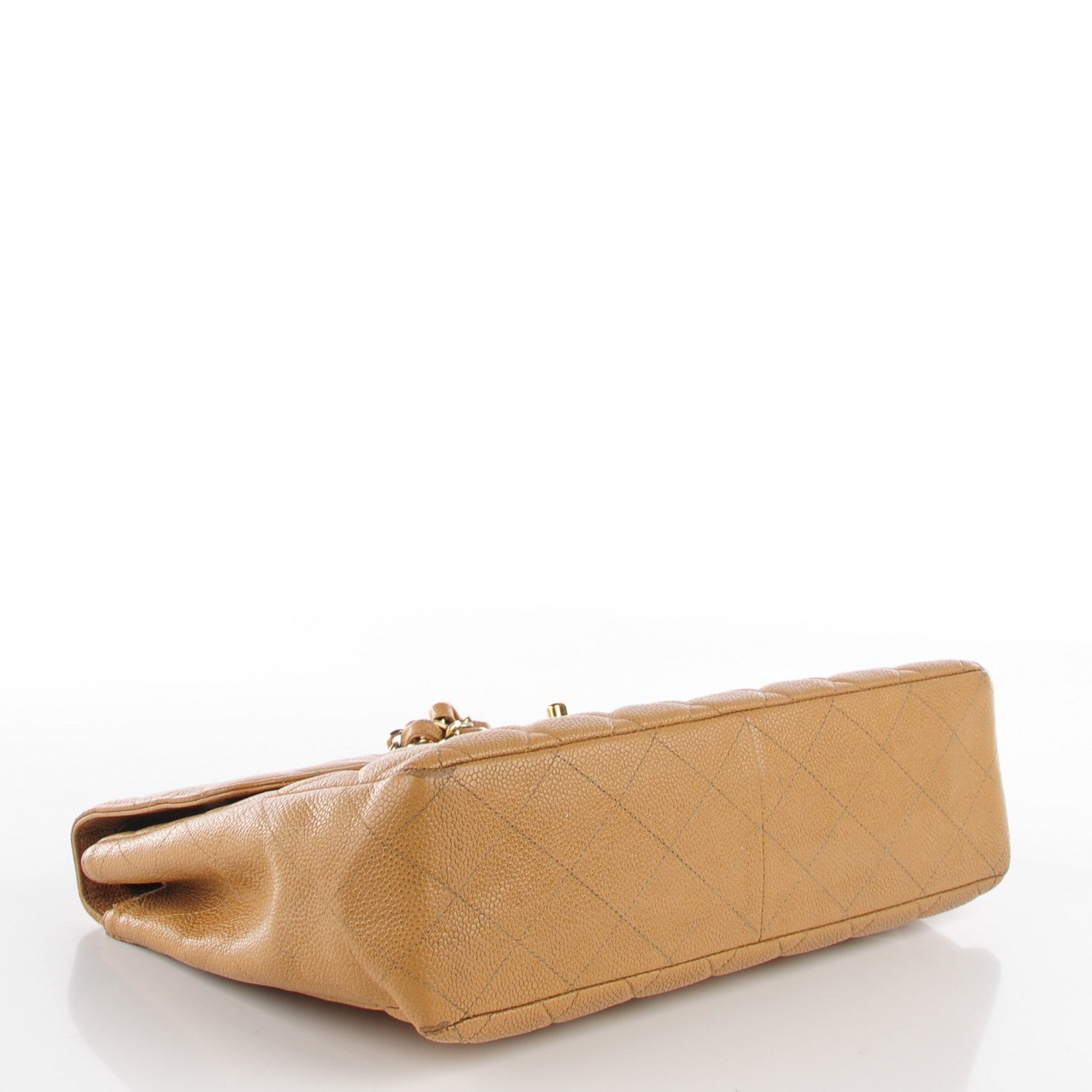 Chanel Caviar Quilted Jumbo Single Flap Beige 4 of 9