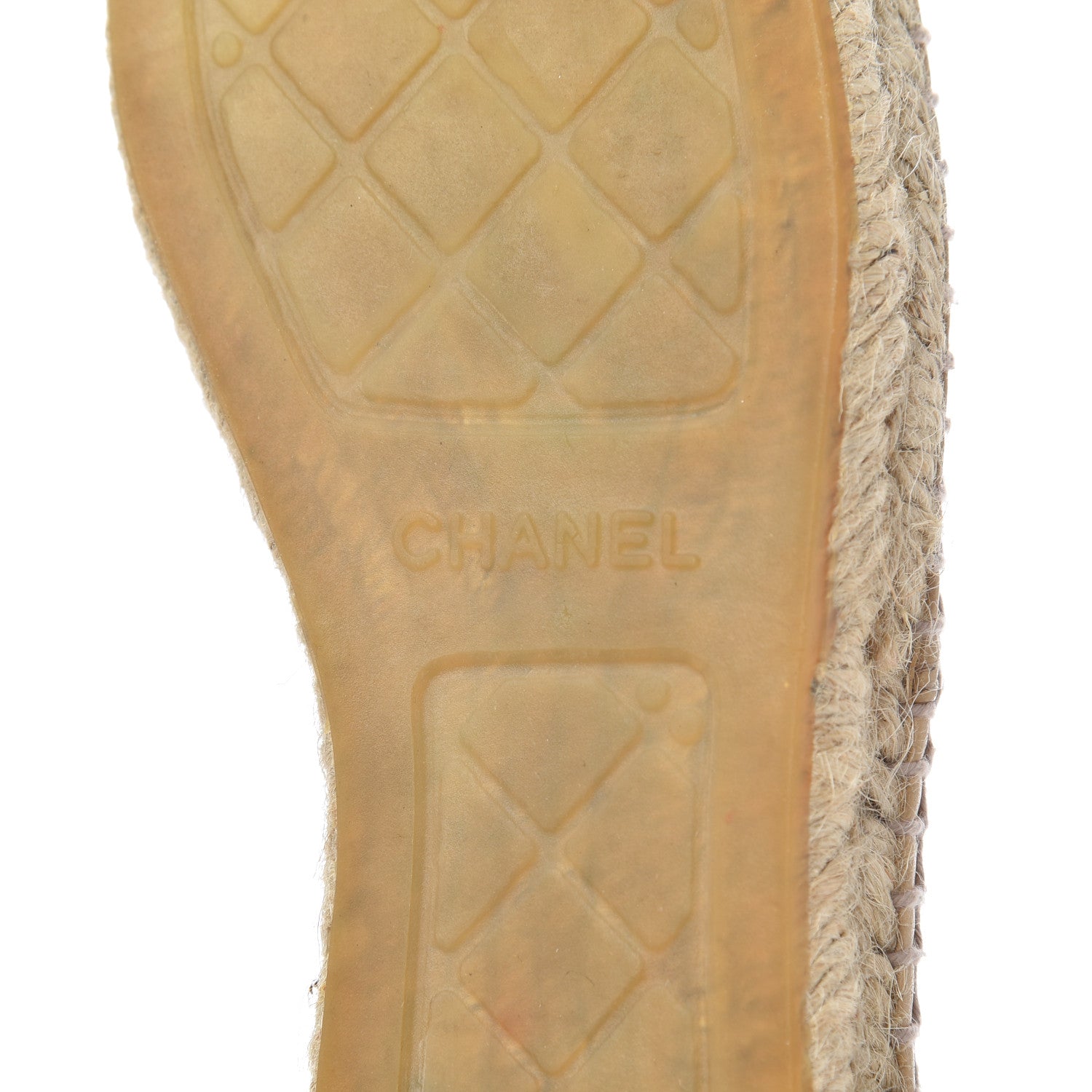 Chanel Lambskin CC Espadrilles 40 Beige Black 6 of 23