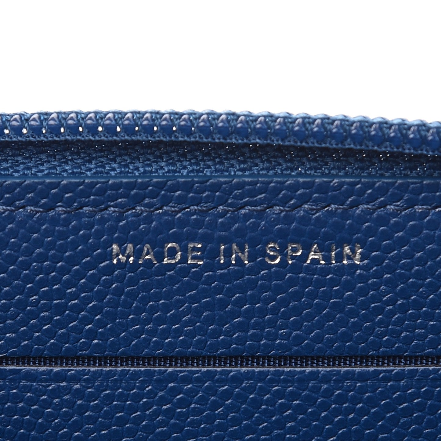 Caviar Quilted Boy Small Zip Around Wallet Blue