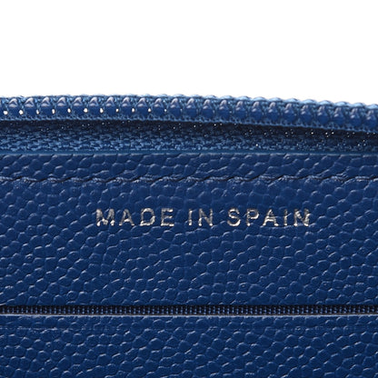 Chanel Caviar Quilted Boy Small Zip Around Wallet Blue 7 of 9