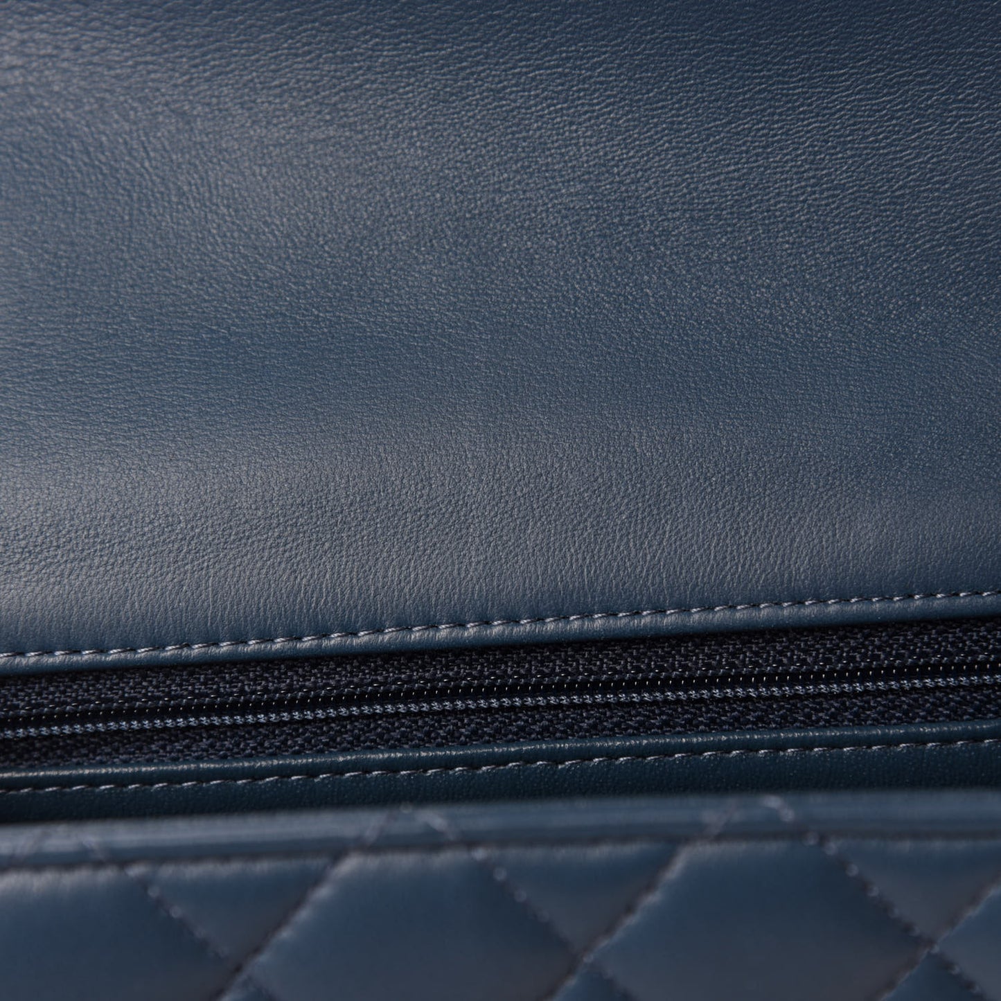 Lambskin Quilted Mini Rectangular Flap Dark Blue