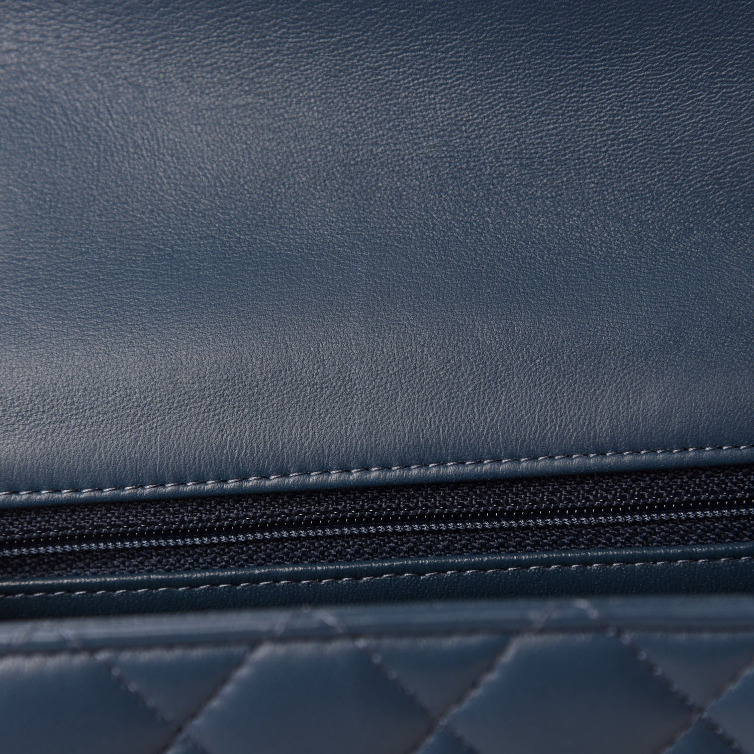 Chanel Lambskin Quilted Mini Rectangular Flap Dark Blue 8 of 12
