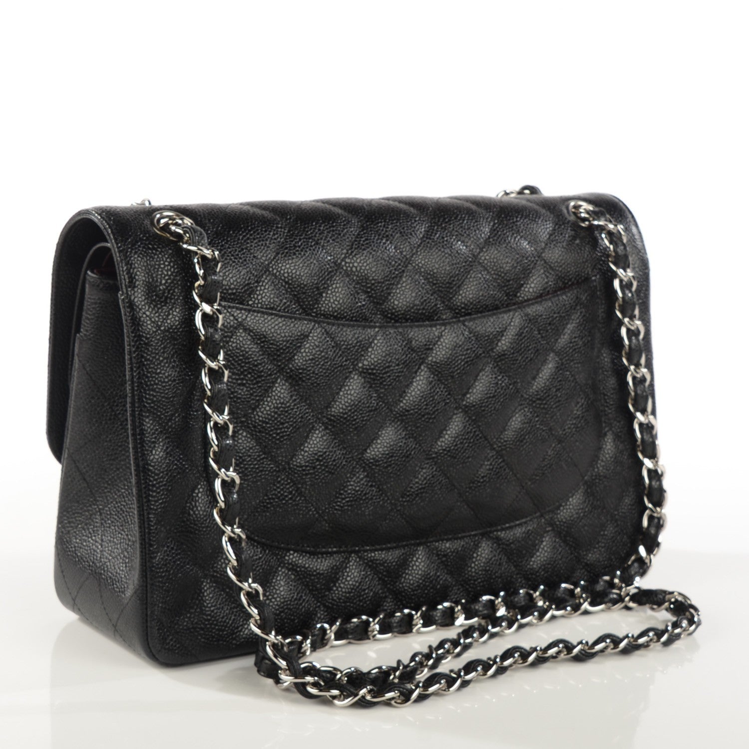 Chanel Caviar Quilted Jumbo Double Flap Black 3 of 8